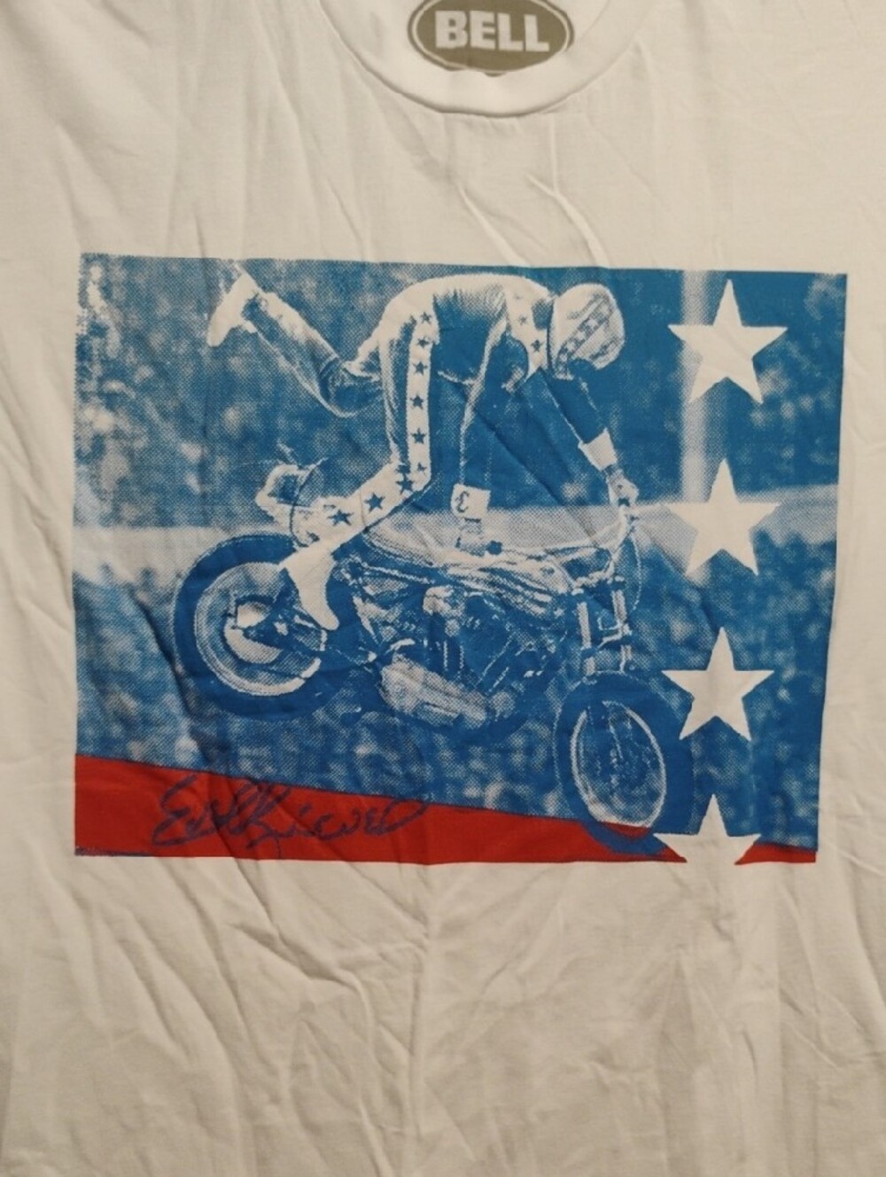(C-73) NWOT Bell 2014 USA Evel Knievel Graphic Stunt Tee - Picture 4 of 7